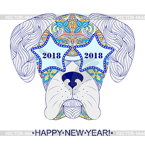 New year card - vector clipart