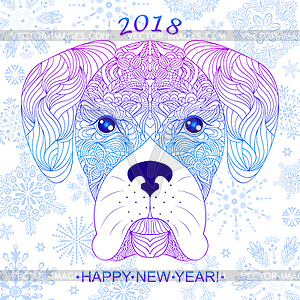 New year card - vector image