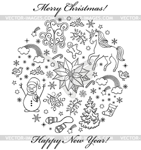 Positive Christmas card - vector EPS clipart