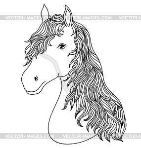 Head of horse - stock vector clipart