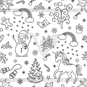 Christmas seamless pattern - vector image