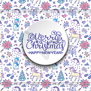 Positive Christmas card - vector clipart