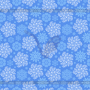 Pattern with snowflakes - vector image