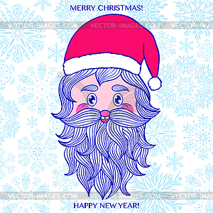 Head of Santa - vector clip art