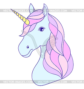 Head of unicorn - vector clipart