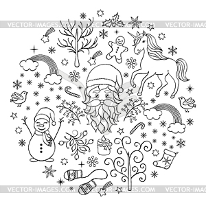 Positive Christmas card - vector image
