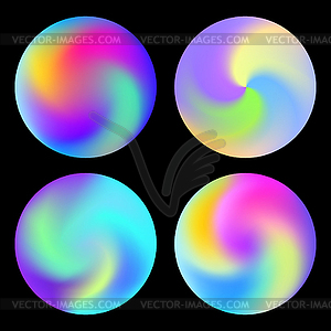 Set of gradient circles - vector image