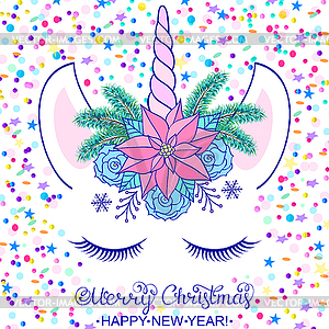 Colorful Christmas card - vector clip art