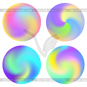 Set of gradient circles - vector clipart