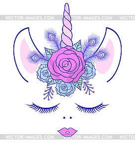 Head of unicorn - vector clipart