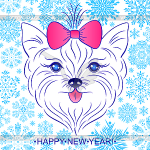 New year card - vector image