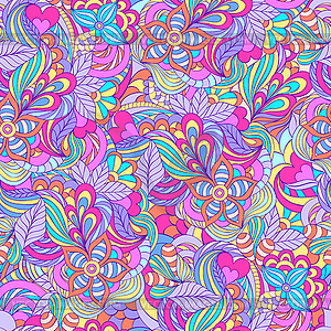 Pattern with abstract flowers - vector image