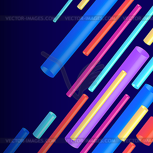 3d white pipes - vector clip art