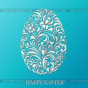 Floral easter egg - vector clipart