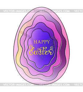 Happy Easter greeting card - vector clip art