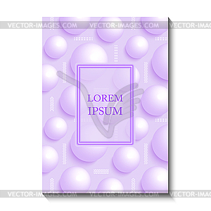 3d balls on violet background - vector clip art