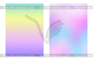 Set of holographic backgrounds - vector clipart