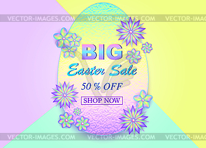 Easter sale card - vector clipart