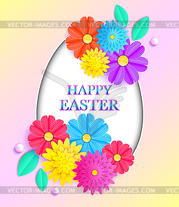 Greeting easter card - vector clip art