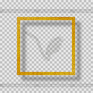 Golden frame with shadow - vector clip art