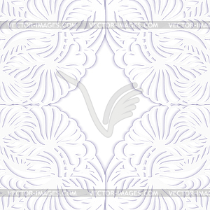 Floral paper frame - vector image