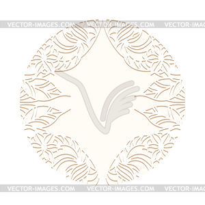 Floral paper frame - vector image