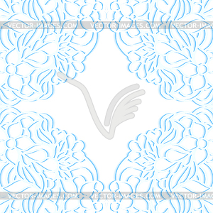 Floral paper frame - vector clipart