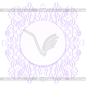 Floral paper frame - vector image