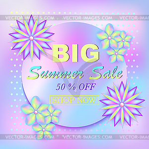 Summer sale banner - vector image