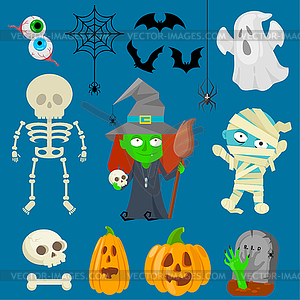 Charachters for Halloween - vector image