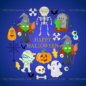 Card for Halloween - vector clipart