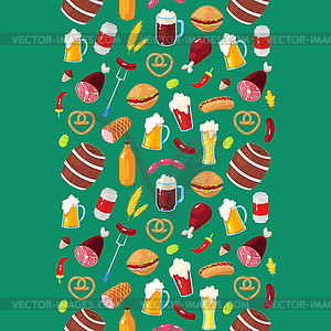 Pattern for beer festival - royalty-free vector clipart