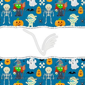 Карточка для Хэллоуина - стоковое векторное изображение