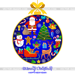 Colorful Christmas card - vector clipart / vector image