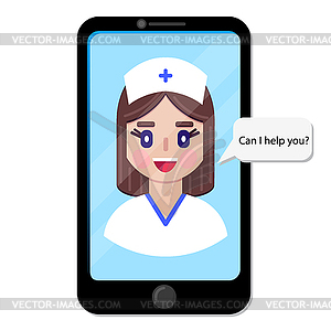 Doctor chart with patient - vector image