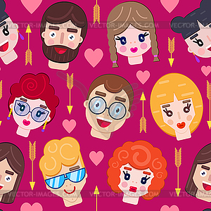 Pattern for Valentines day - vector clip art