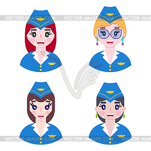 Stewardesses - vector clipart