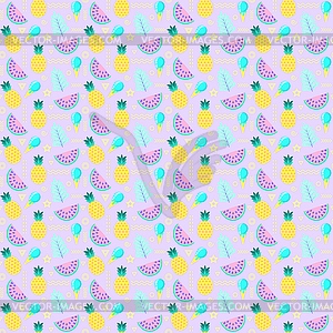 Pattern with fruits - vector image