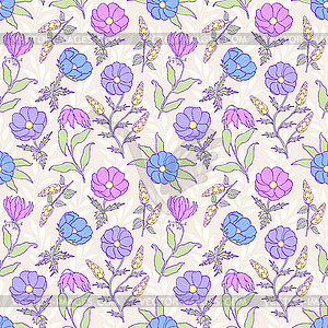 Floral seamless pattern - stock vector clipart