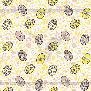 Patterns with easter eggs - color vector clipart