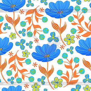 Pattern with tulips - vector image