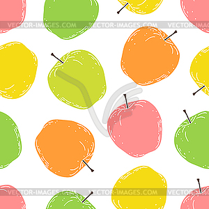 Pattern with apples - vector clipart