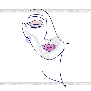 Portrait of young girl - vector image