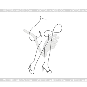 Female legs - vector clipart