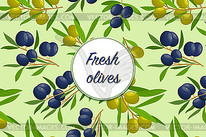 Flyer with olive branches - vector clipart