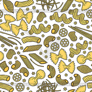 Pattern with pasta - vector clip art