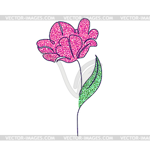 Tulip flower - vector image