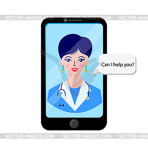 Consultation with patient - vector clipart