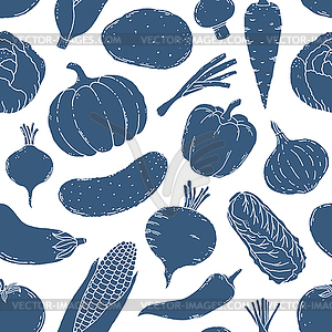 Pattern with vegetables - vector clipart