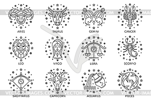 Zodiac signs - vector EPS clipart